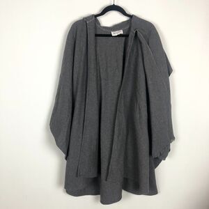 Vintage Mademoiselle Gray Wrap Wool Blend Shawl Cloak